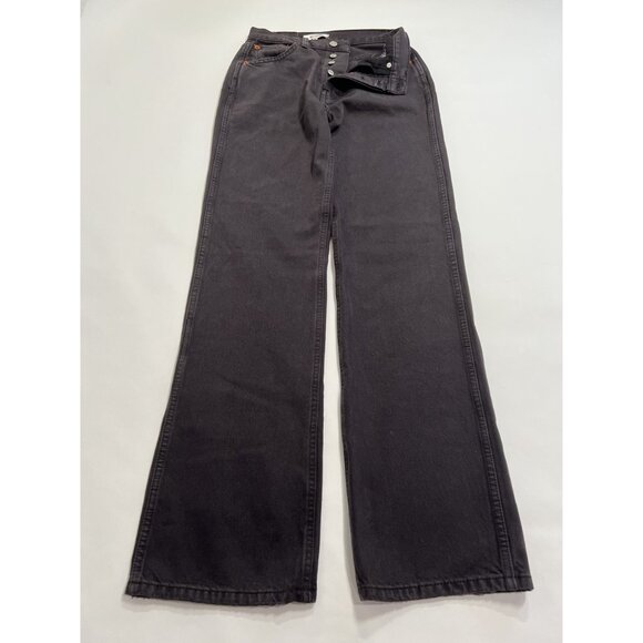 Re/Done 90s High Rise Loose Jeans in Black - Picture 6 of 7